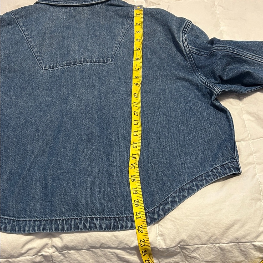 Madewell Crop Denim Shirt Jacket - Picture 6 of 7